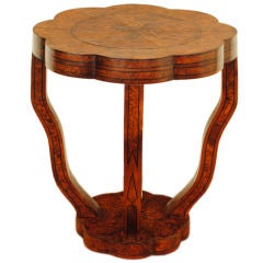 A Moroccan Camphorwood Inlaid Side Table