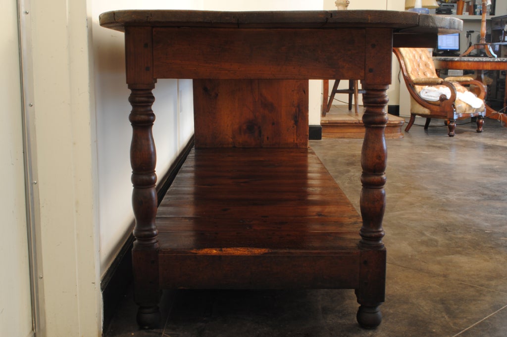 Enormous French LXIII Style 19th Cen Pine/Cherry Draper's Table 2