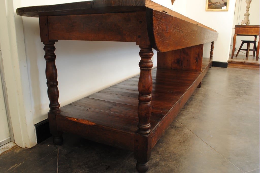 Enormous French LXIII Style 19th Cen Pine/Cherry Draper's Table 5