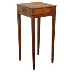 A Late 18th Century Continental Inlaid & Hinged Top Side Table