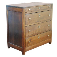 An Early 19th Century French Elmwood 4 Drawer Commode