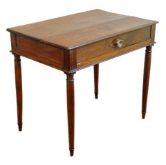 A French Directoire Walnut One Drawer Table