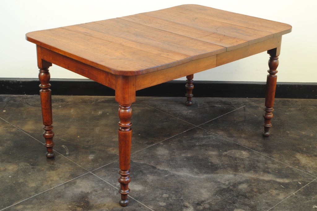Slender Louis Philippe Cherrywood Extension Kitchen Dining Table 1