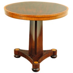 Antique A French Early 19th Century Rosewood and Maple Center Table