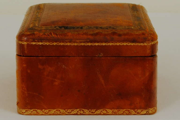 antique leather jewelry box