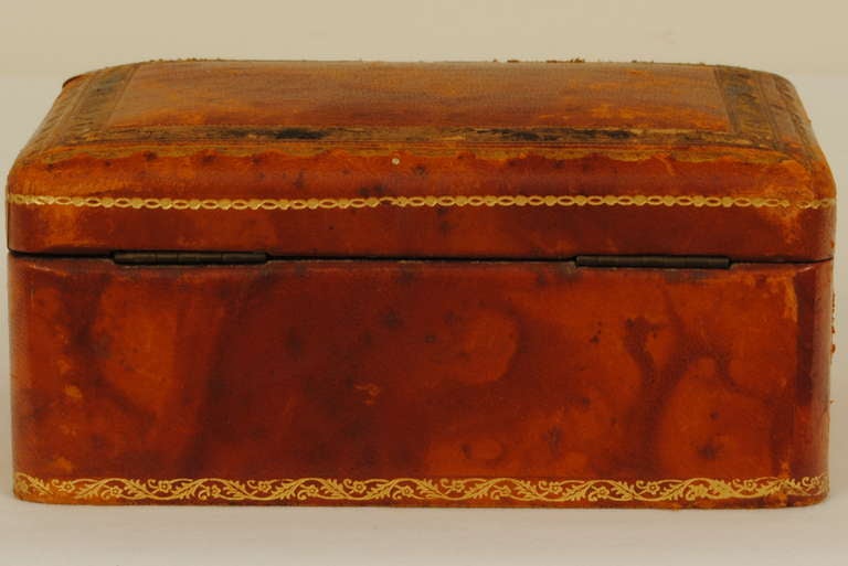 vintage leather jewelry box