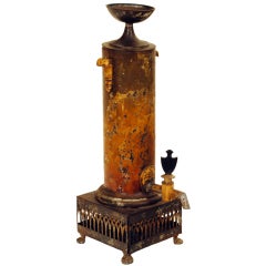 A Regency Period Painted Metal Hot Water Dispenser