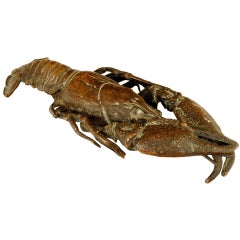 French 19th Century Cast Bronze Lobster