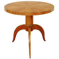 A French Walnut and Walnut Veneered Art Deco Gueridon