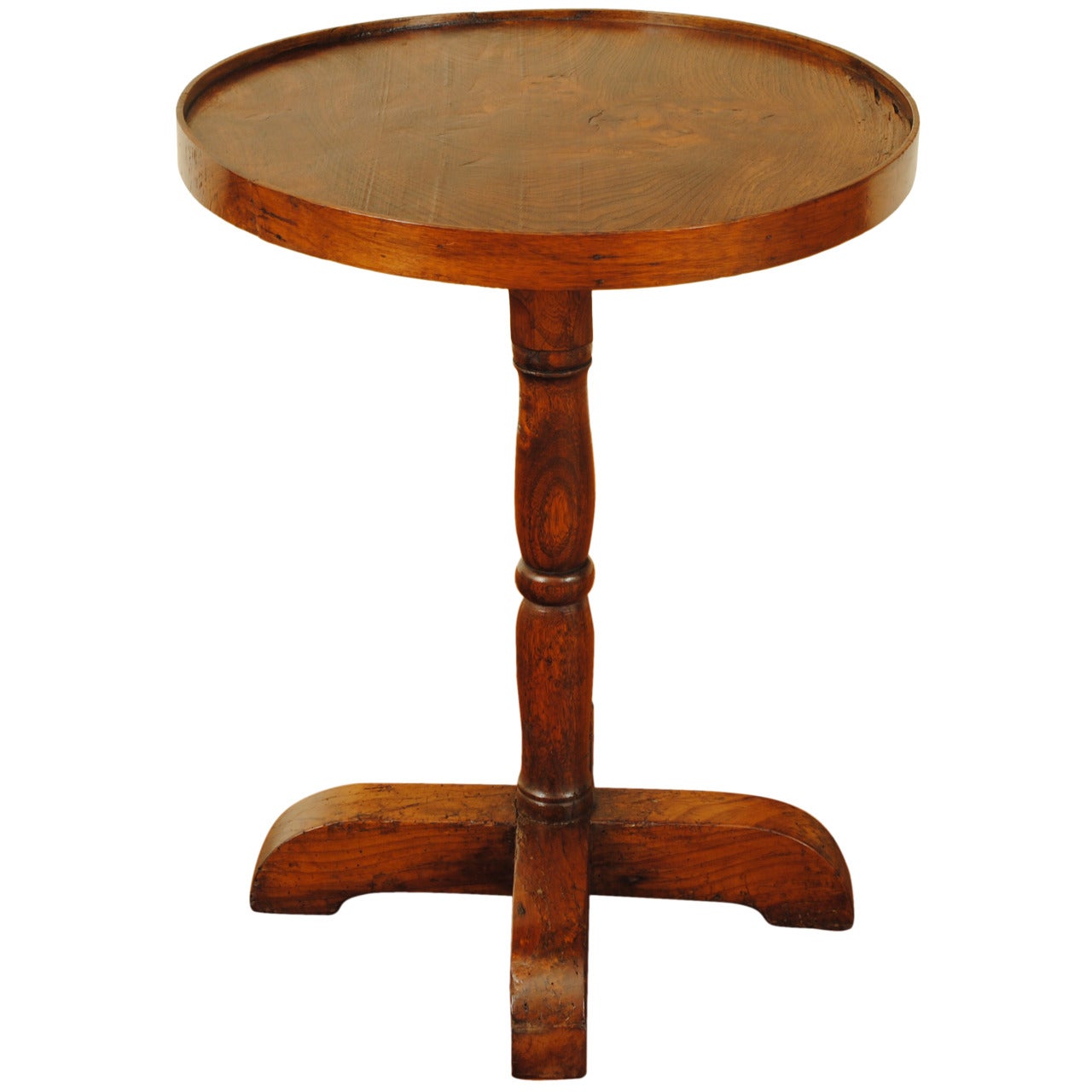 French Elmwood Low Side Table, 19th Century and Later