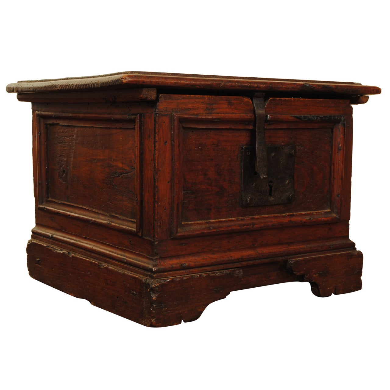 Italian Baroque Walnut Paneled Box, 17th Century