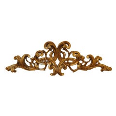 An Italian Carved Giltwood Fragment