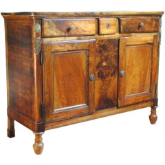 A Beautifully Figured Mid 19th Century Italian Walnut Credenza