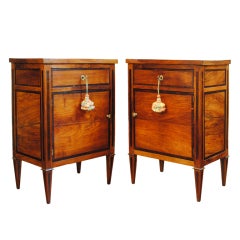 A Pair of 18th CenturyTuscan Walnut and Inlaid Commodes