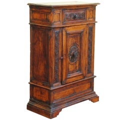 Antique An Italian Late Renaissance Carved Walnut Piccolo Credenza