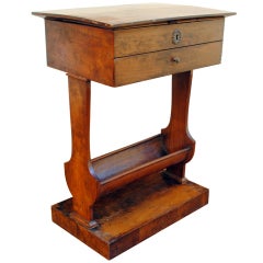 A French 2nd Quarter 19thc Louis Philippe Walnut Sewing Table