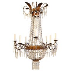 An Early 19th Century Italian Empire Period 10-Light Chandelier