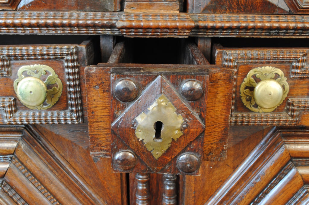 Early 18th Century French Carved Oak Armoire 2