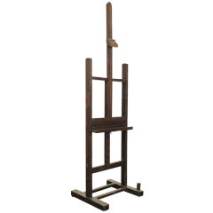 An 18th/19th Century Italian Stained Pinewood Adjustable Painter's Easel