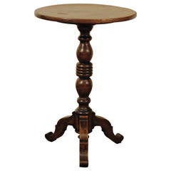 French Walnut Turned Side Table, Perfectly Mid-19th Century