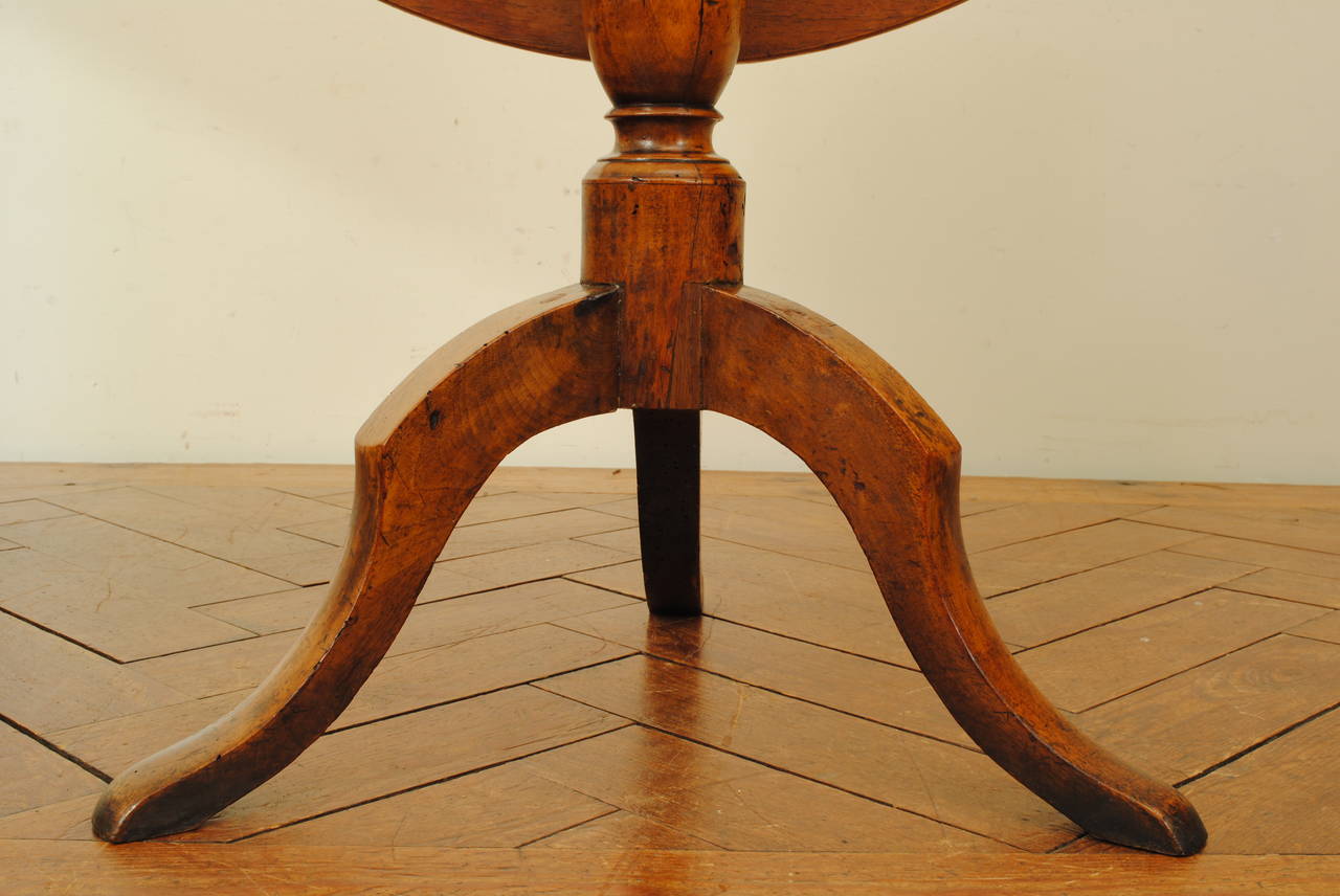 French Late Neoclassic Walnut Tilt-Top Table, Second Quarter of the 19th Century 1