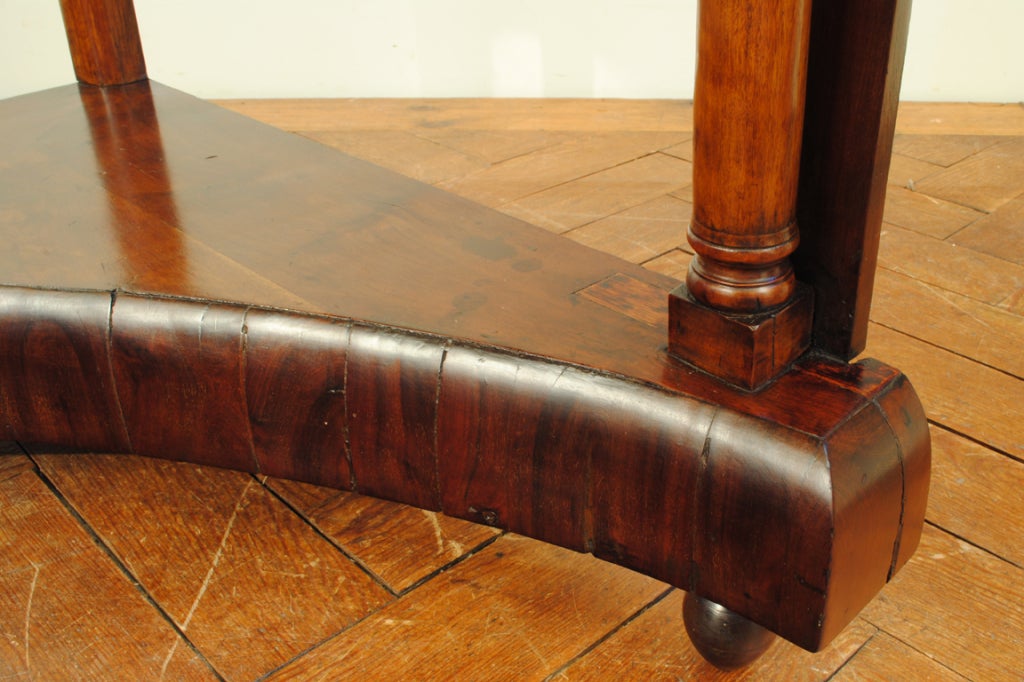 Early to Mid-19th Century Continental Mahogany and Fruitwood Corner Console 2