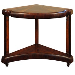 Early to Mid-19th Century Continental Mahogany and Fruitwood Corner Console 9