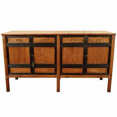 Antique Italian, Veneto or Venezia, Early 19th Century Fruitwood and Ebonized Credenza