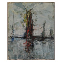 Oil on Canvas, Lighthouse Near Nice, France 12