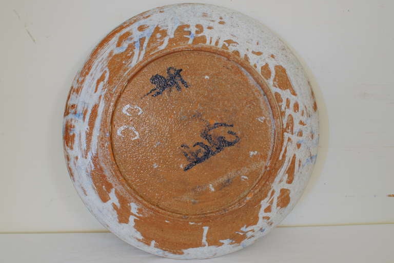 A 1st Half 19th Century Moroccan Painted & Glazed Ceramic Charger 3