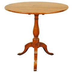 French Late Neoclassic Walnut Tilt-Top Table, Second Quarter of the 19th Century