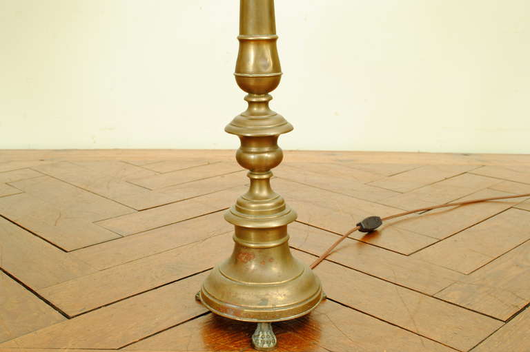 A Pair of Early 19th Century Italian Brass Pricket Table Lamps 4