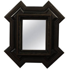 Italian Ebonized Guilloche Mirror