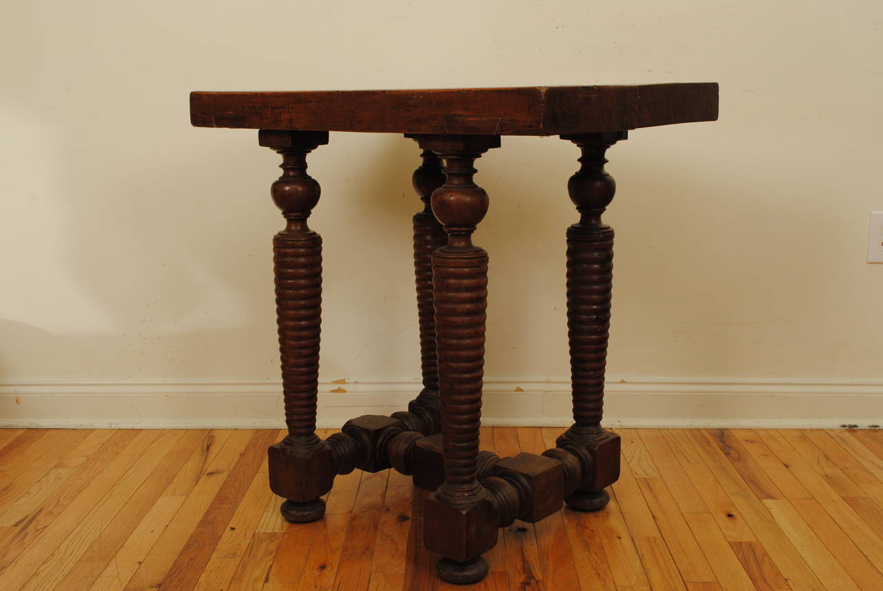 Italian Walnut Console Table