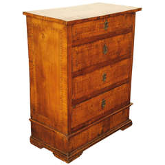 Italian Neoclassical Style Inlaid Walnut Chest of Drawers