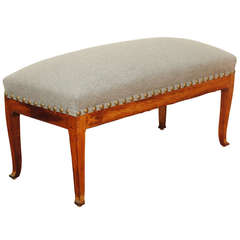 Walnut and Upholstered Bench, Circa 1835