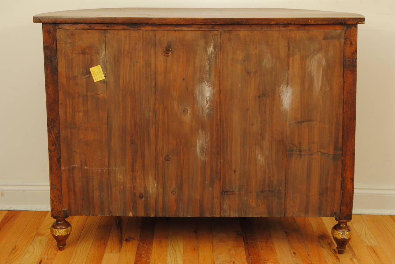 Tuscan Neoclassic Fruitwood and Giltwood One-Door Credenza, Early 19th Century 4