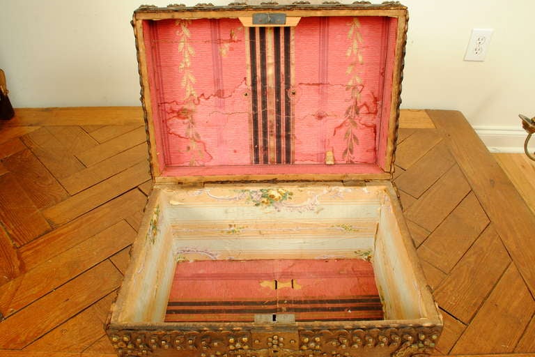 A 2nd Half 19th Century Walnut and Brass Adorned Captain's Box 3