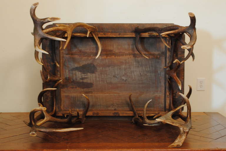 18th Century and Earlier Itailan Walnut and Cervo Reale Antler Center Table, circa Early 18th Century