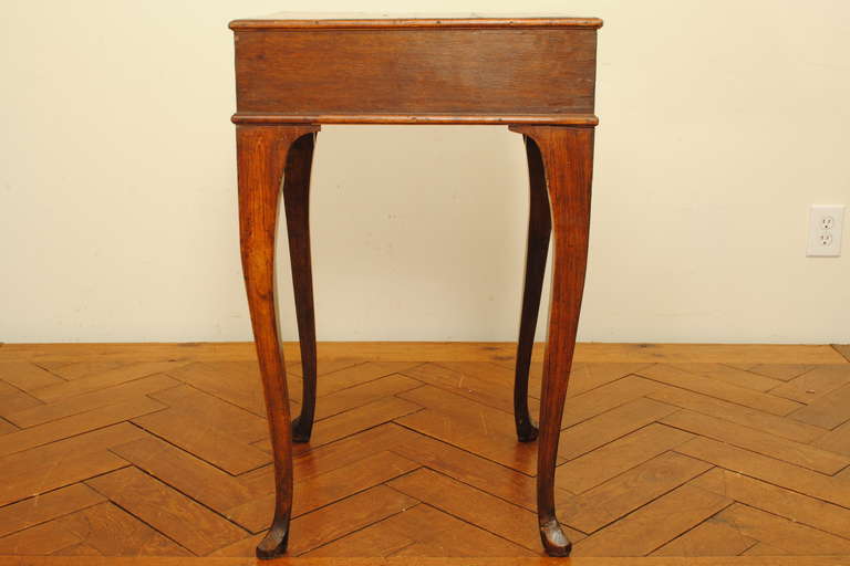Italian Walnut Two-Drawer Table, Early 19th Century In Good Condition In Atlanta, GA