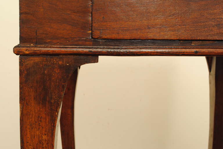 Italian Walnut Two-Drawer Table, Early 19th Century 4