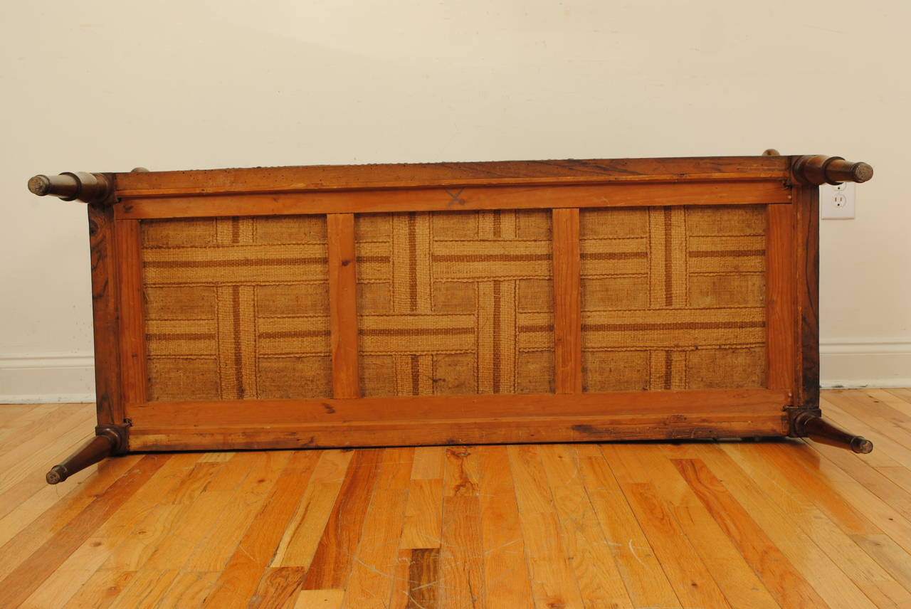Tuscan Walnut Turned and Carved Bench, circa 1830-1840 2