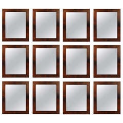 Group of 12 English Mahogany Veneer Late Neoclassic Mirrors, circa 1840