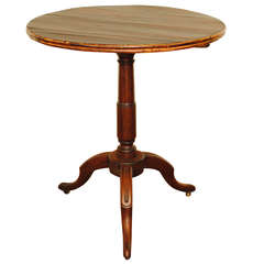 A Louis XVI Provincial Mahogany, Walnut, and Bamboo Gueridon