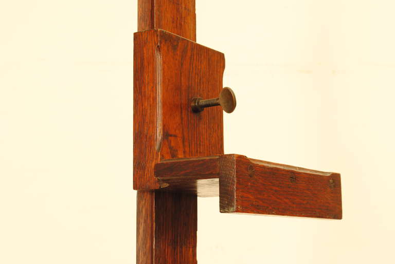 Adjustable Oak Easel on Casters 3