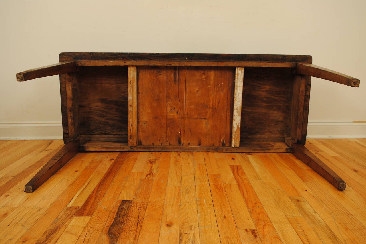 Italian Neoclassical Stained Ashwood and Pinewood Single-Drawer Console Table 2