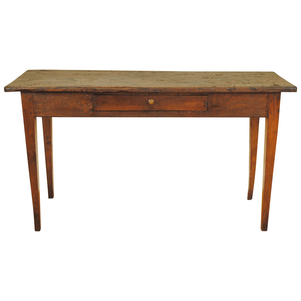 Italian Neoclassical Stained Ashwood and Pinewood Single-Drawer Console Table