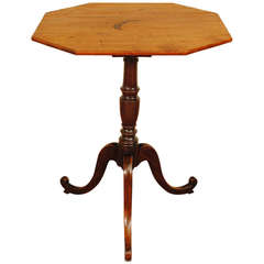 Mahogany Octagonal Table, English 19th C. Mahogany Octagonal Table, English 19th C.