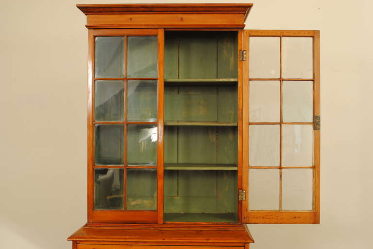 19th Century Portuguese Bibliotheque, Polished Pine