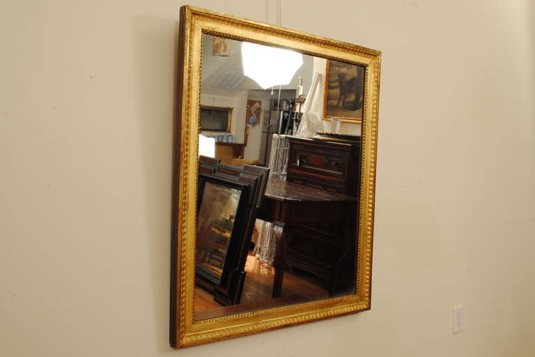 Neoclassical Giltwood Mirror, Baguette, French Neoclassic Period, Early 19th Century